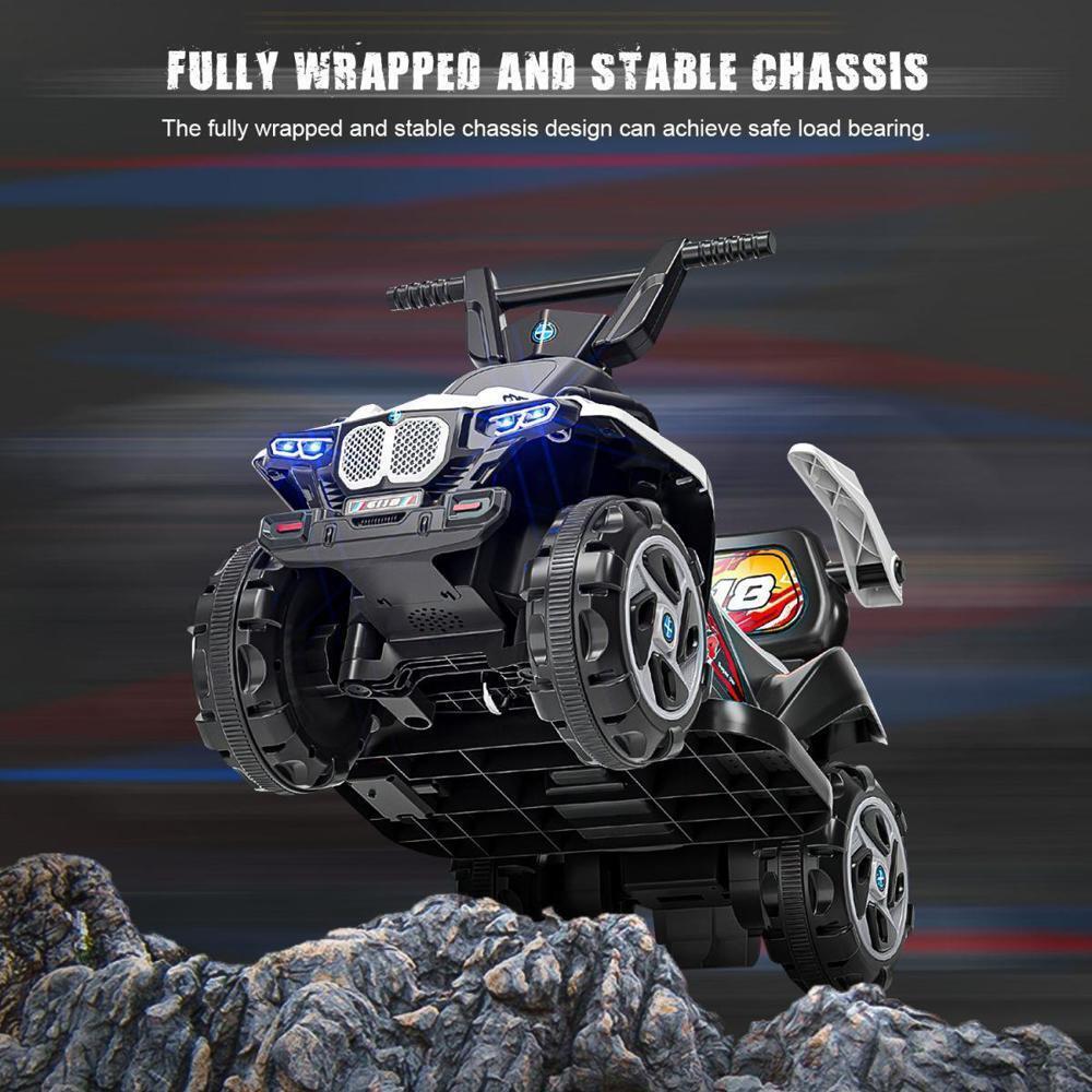 Electric ATV 4-Wheeler Quad Car Toy for Kids with LED Headlights