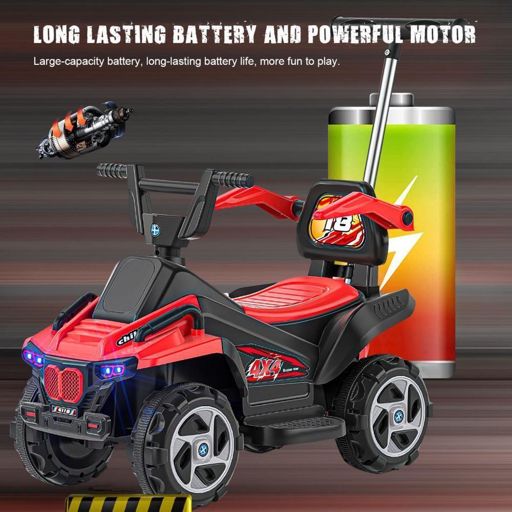 Electric ATV Ride-On Toy for Kids with LED Headlights - 4-Wheeler Quad Car