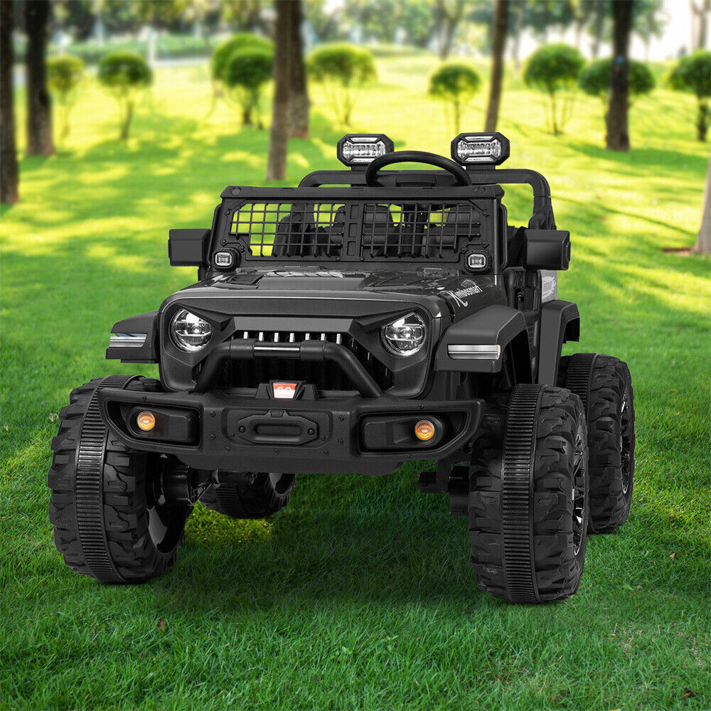 Kimbosmart Ebony 24V Children's Ride-On Car Double Seater Electric Toy Truck with Remote Control