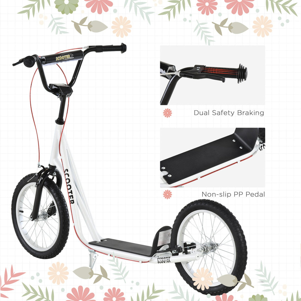 Youth Kick Scooter for Kids 5+ with 16" Wheels and Adjustable Handlebar