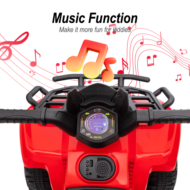 Red 6V Electric Four-Wheeler Ride on Toy for Toddlers - Perfect for Little Adventurers!