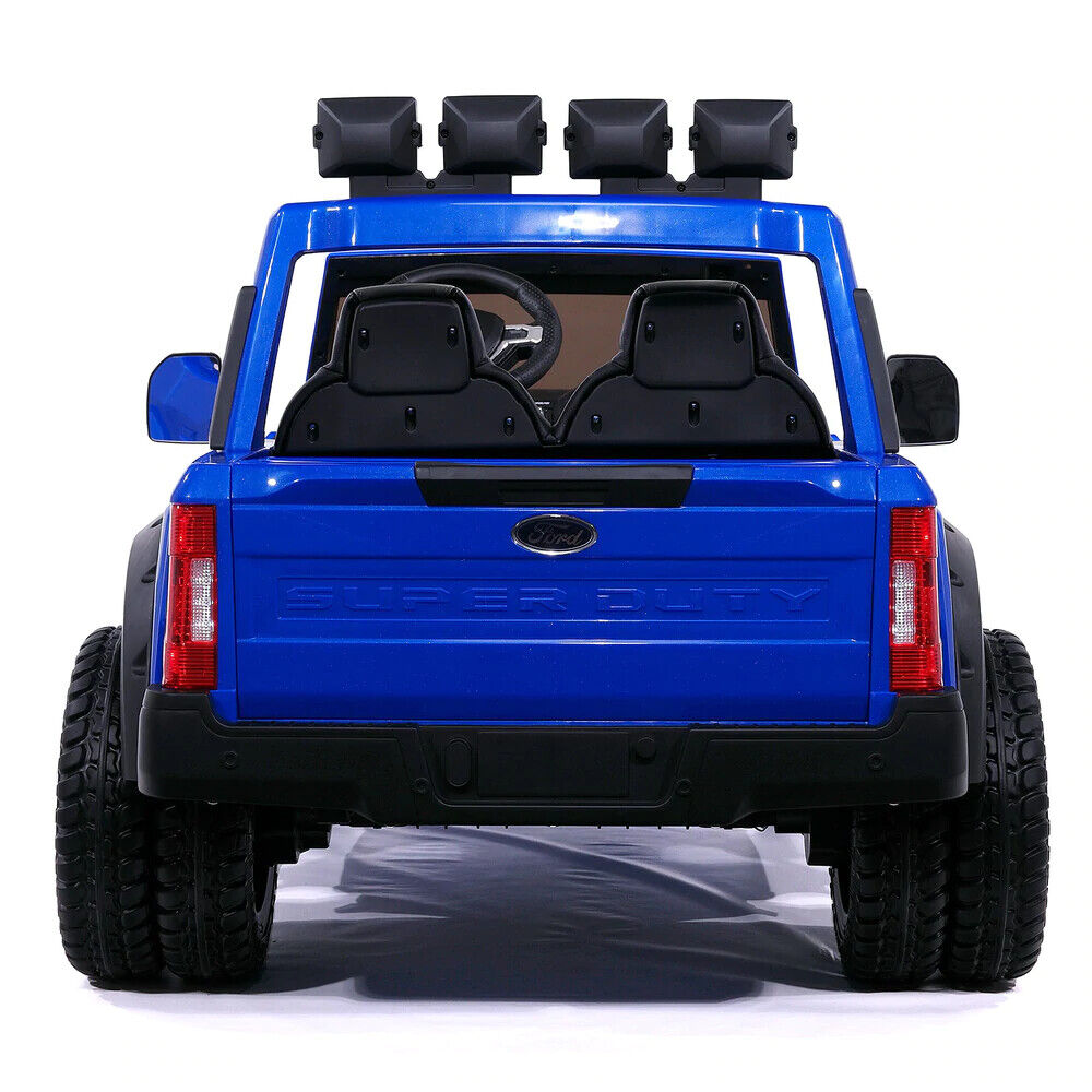 24V FORD F450 SPECIAL EDITION CHILDREN'S RIDE-ON TRUCK TOY 2 SEATS ILLUMINATED WITH REMOTE CONTROL-BLUE