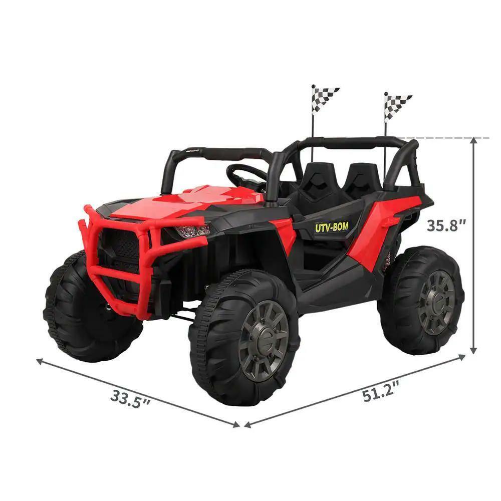 Battery Operated Kids SUV Ride-On Truck with MP3 Player, Bluetooth, LED Lights, and 3 Speed Options