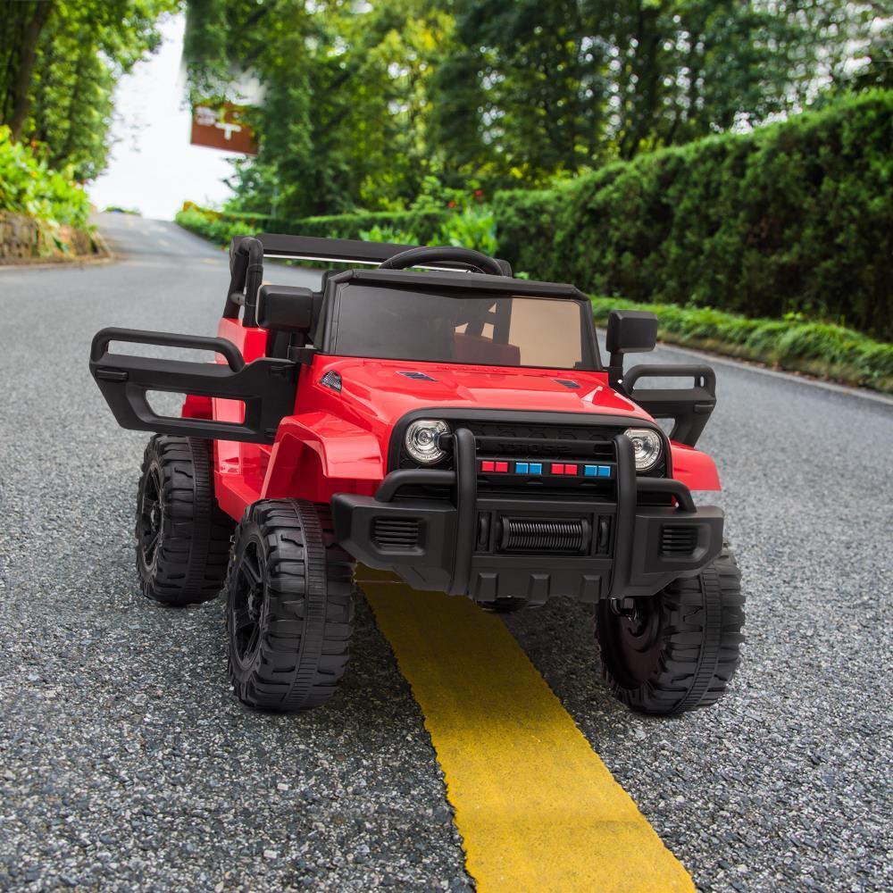 Electric 12V Red Kids Ride-On Truck with 2.4G Remote Control and 3 Speed Modes