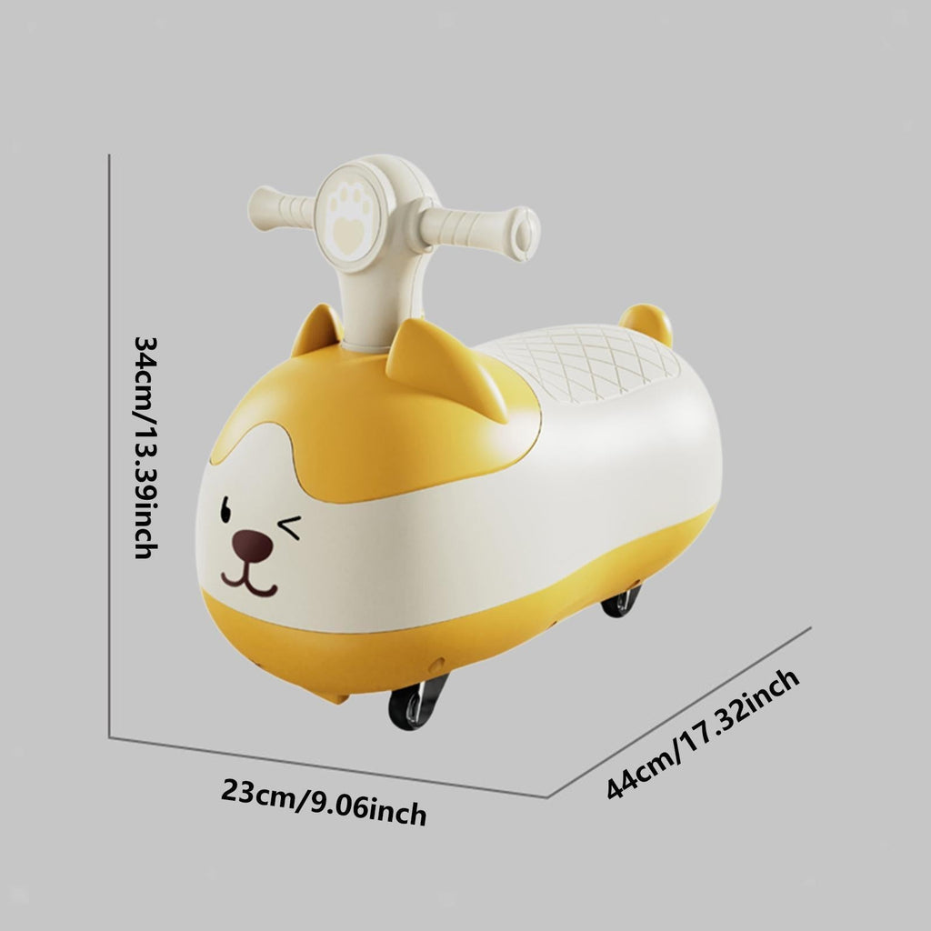 Silent Wiggle Ride On Car Scooter for Kids Outdoor Play Boys Girls Holiday Gift