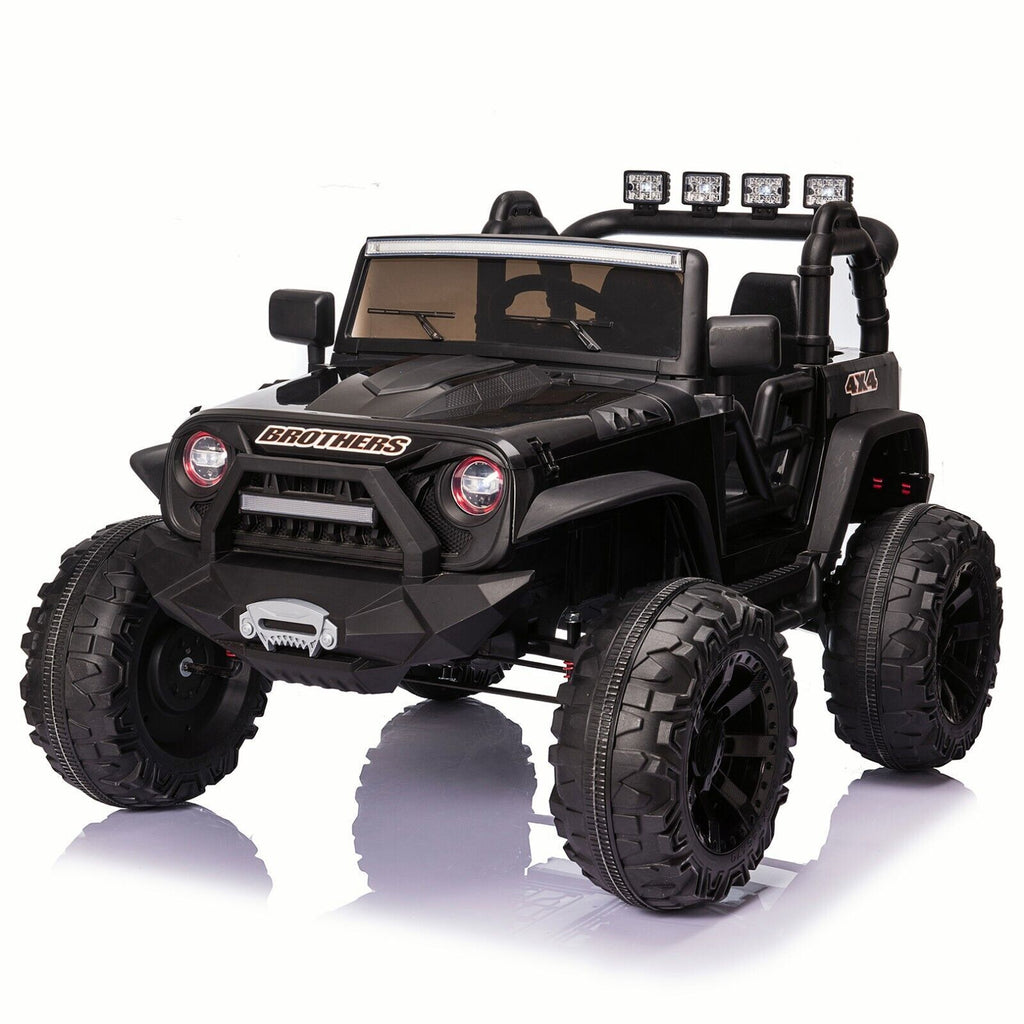 24V Battery-Powered Kids Ride On Truck with Trailer and RC Control - 3 Speeds, Camo Design