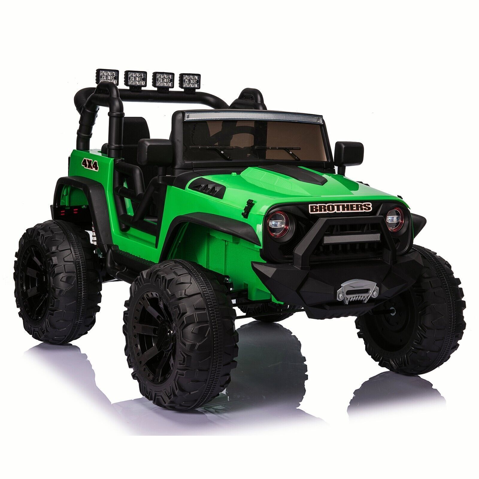 2 Seater 24V Kids Ride On Truck with Remote Control, LED Lights, and 3 Speeds - 2x200W Power