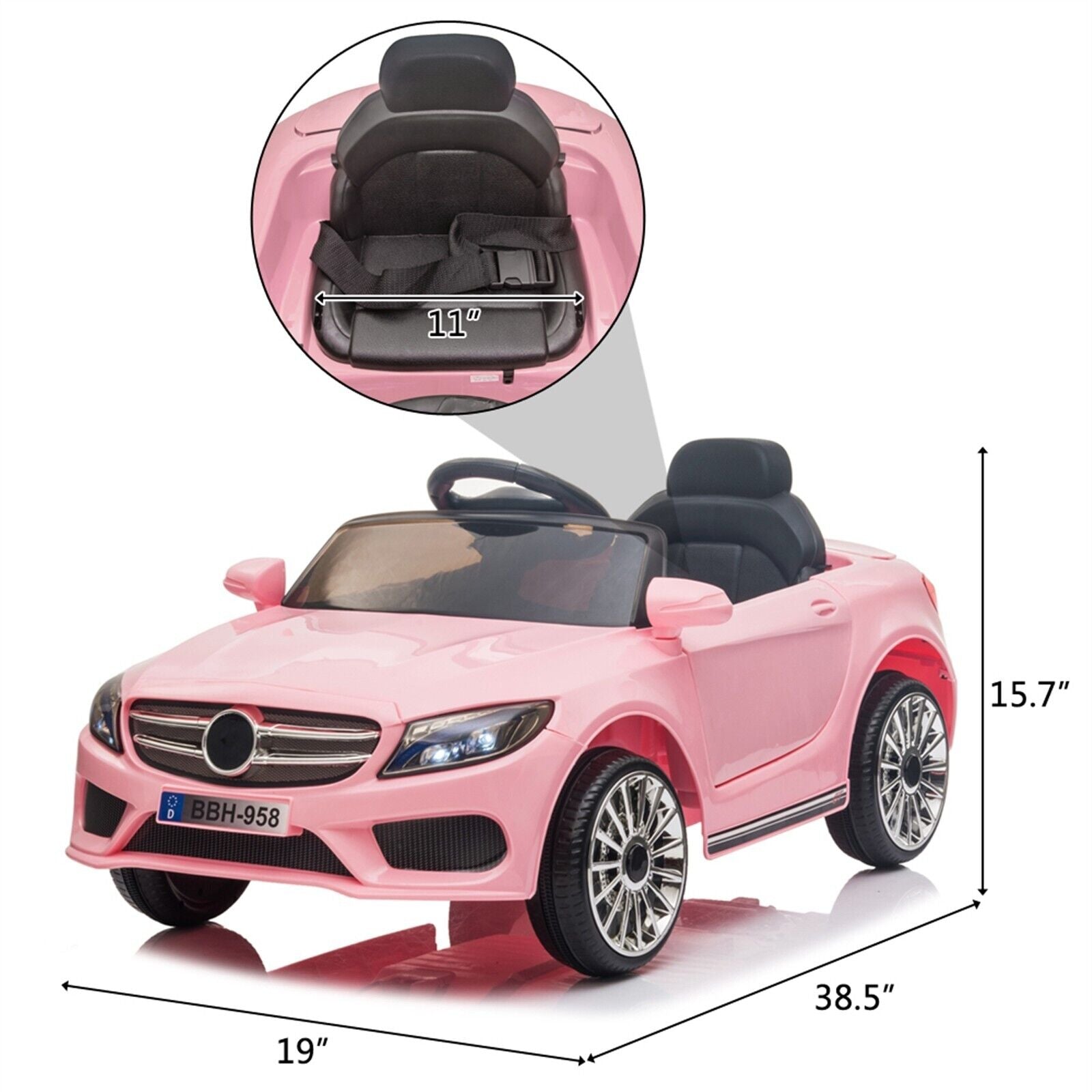 Electric Ride-On Car for Kids with Remote Control, Music, and LED Lights - Perfect Gift for Young Drivers!
