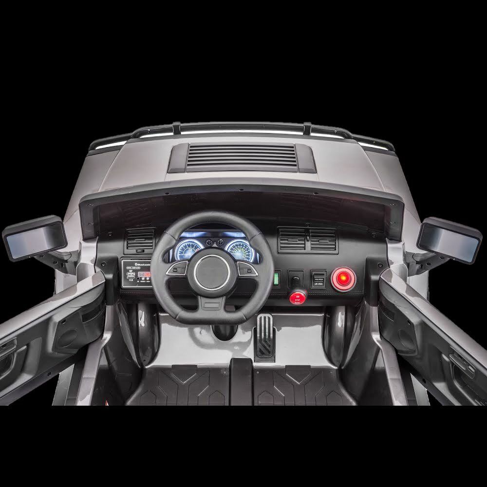 Electric Kids Ride On Car Truck with 4-Wheel Drive, Dual Seats, Pneumatic Tires, and Remote Control