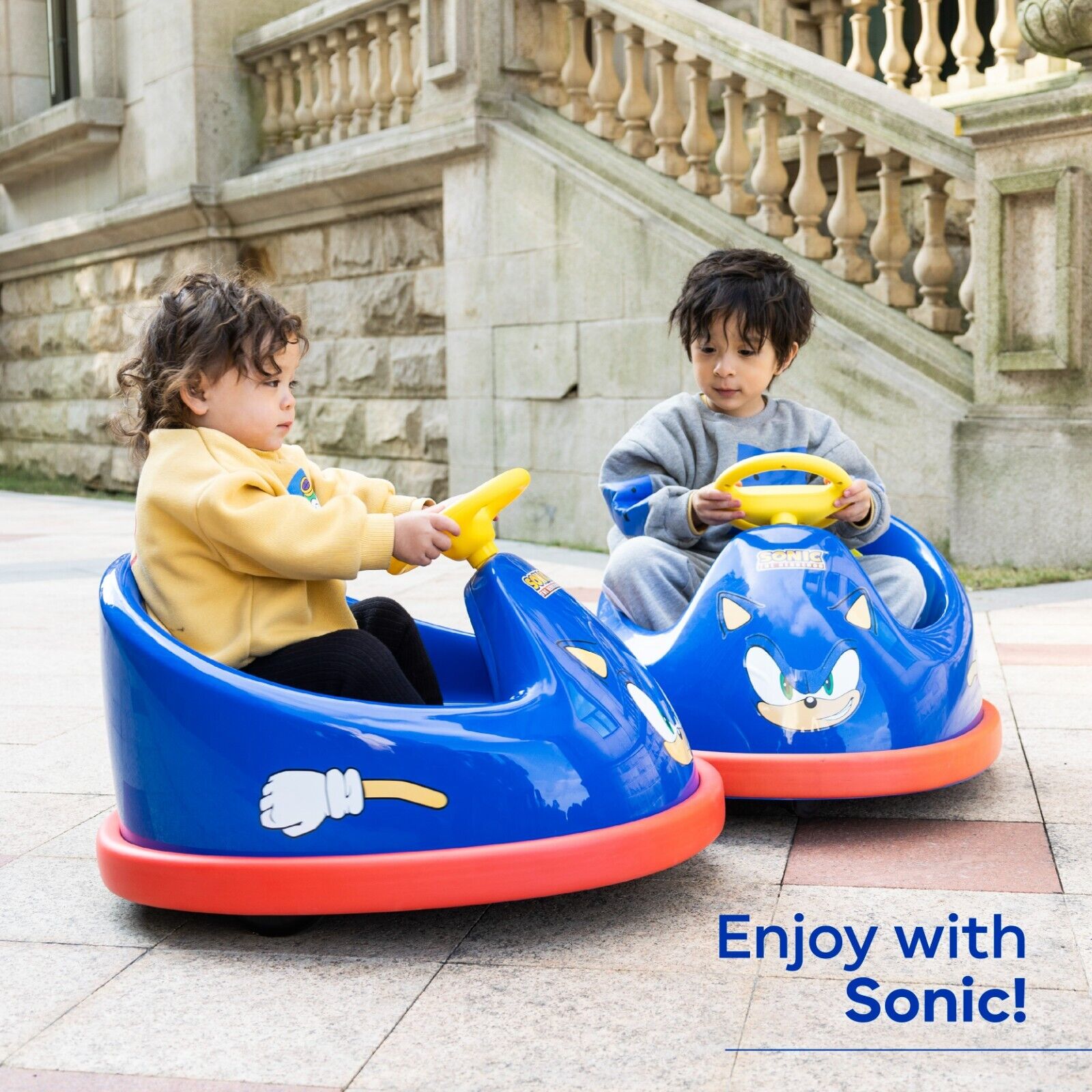 Rev up the Fun with Sonic's Electric Bumper Car: 2 Speeds and 360-Degree Turns for Kids!
