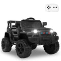 Electric 12V Black Kids Ride-On Truck with 2.4G Remote Control and 3 Speed Modes
