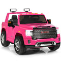 Licensed GMC 2-Seater Pink Ride On Truck for Kids with Remote Control - 12V