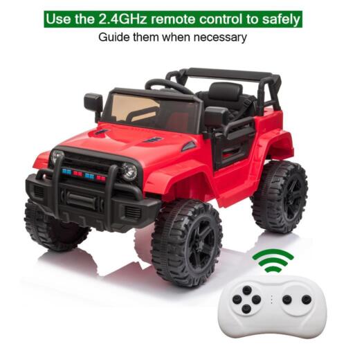 12V Kids Ride On Car Truck Toy with Remote Control, Lights, Music, and Safety Features