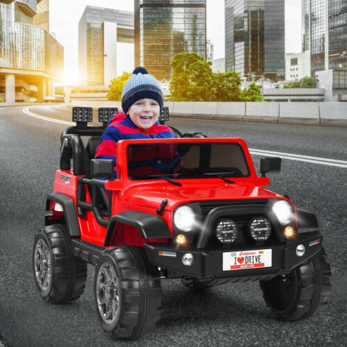 2-Seater Remote Control Ride-On Truck with Storage Room - 12V