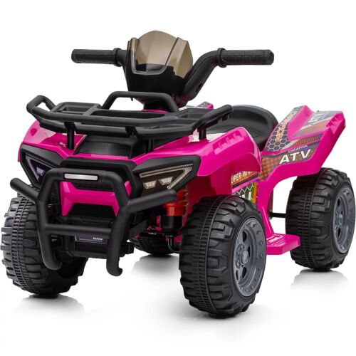 Electric Pink Four-Wheeler Ride-On Toy for Toddlers - 6V Kids ATV