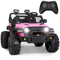 Kimbosmart 24V 4WD Children's Electric Ride-On Truck with Remote Control and Battery Level Alert