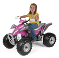 Peg Perego Polaris Outlaw Pink Electric Ride-On Quad 2-Speed 2.5 or 5 Mph 12V