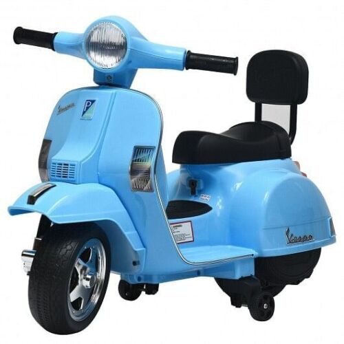 6V Kids Vespa Scooter Motorcycle for Toddlers in Dark Blue