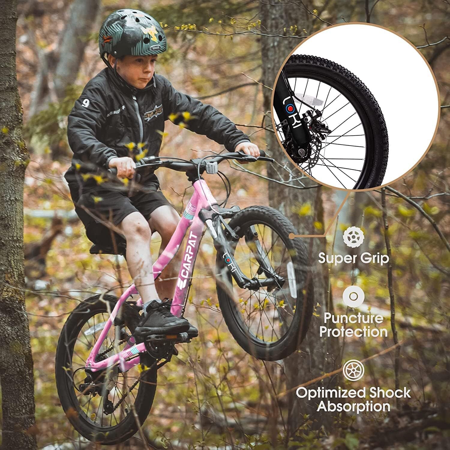 20-Inch 7-Speed Mountain Bike for Kids Ages 8-12 Boys and Girls