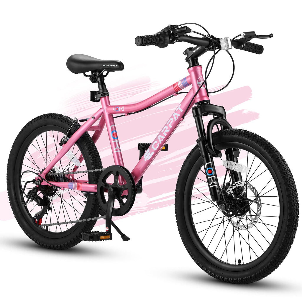 20-Inch 7-Speed Mountain Bike for Kids Ages 8-12 Boys and Girls