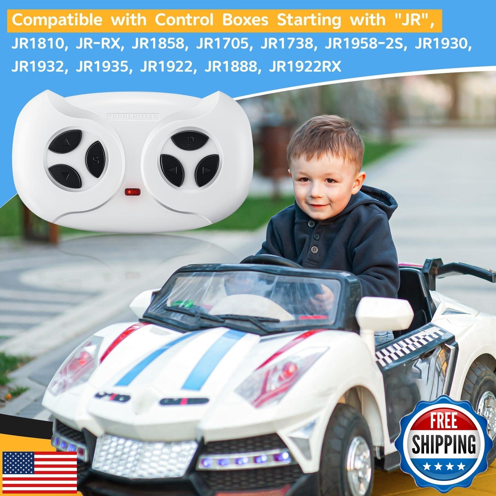 2.4G Remote Control Electric Car for Kids with Music Function