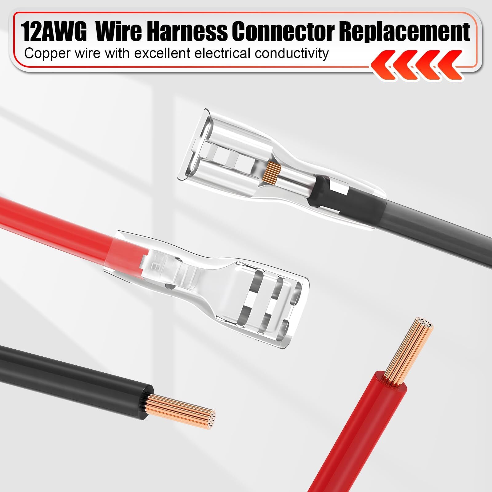 2 Pack 12 AWG Wire Harness Connector Replacement Compatible with Peg System