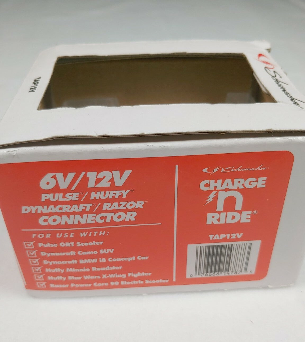 12V TAP Connector Compatible with Ride-On Vehicle Chargers for Pulse, Dyna, Huffy, and Razor Models