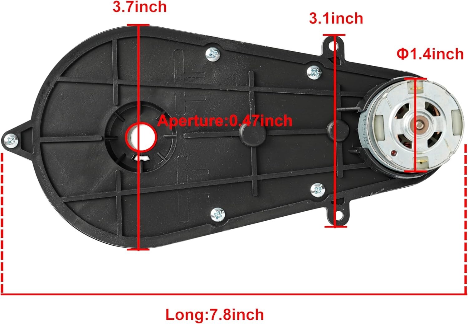 12V Seamless Gearbox Replacement for Electric Ride-On Cars 550 Motor 30000 RPM