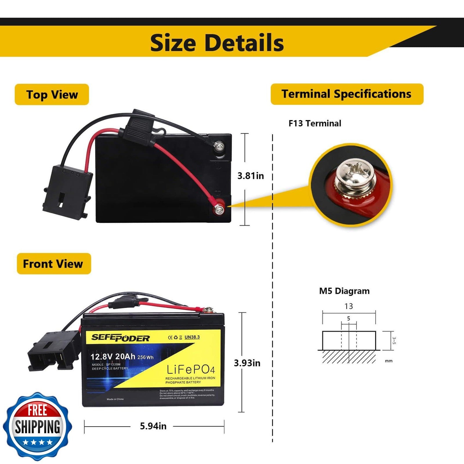 Replacement 12V AA Battery Compatible with Power Wheels Toys