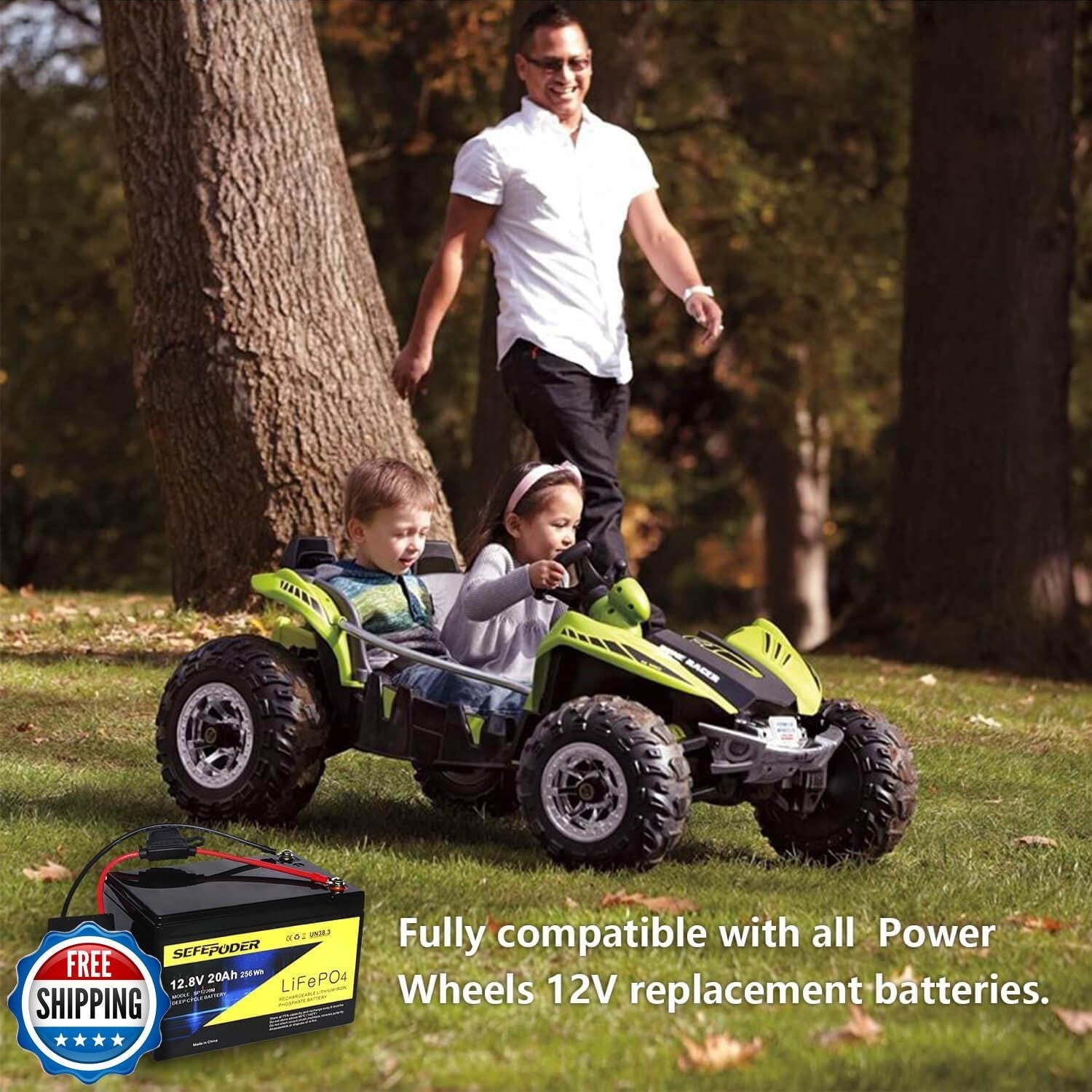 Replacement 12V AA Battery Compatible with Power Wheels Toys