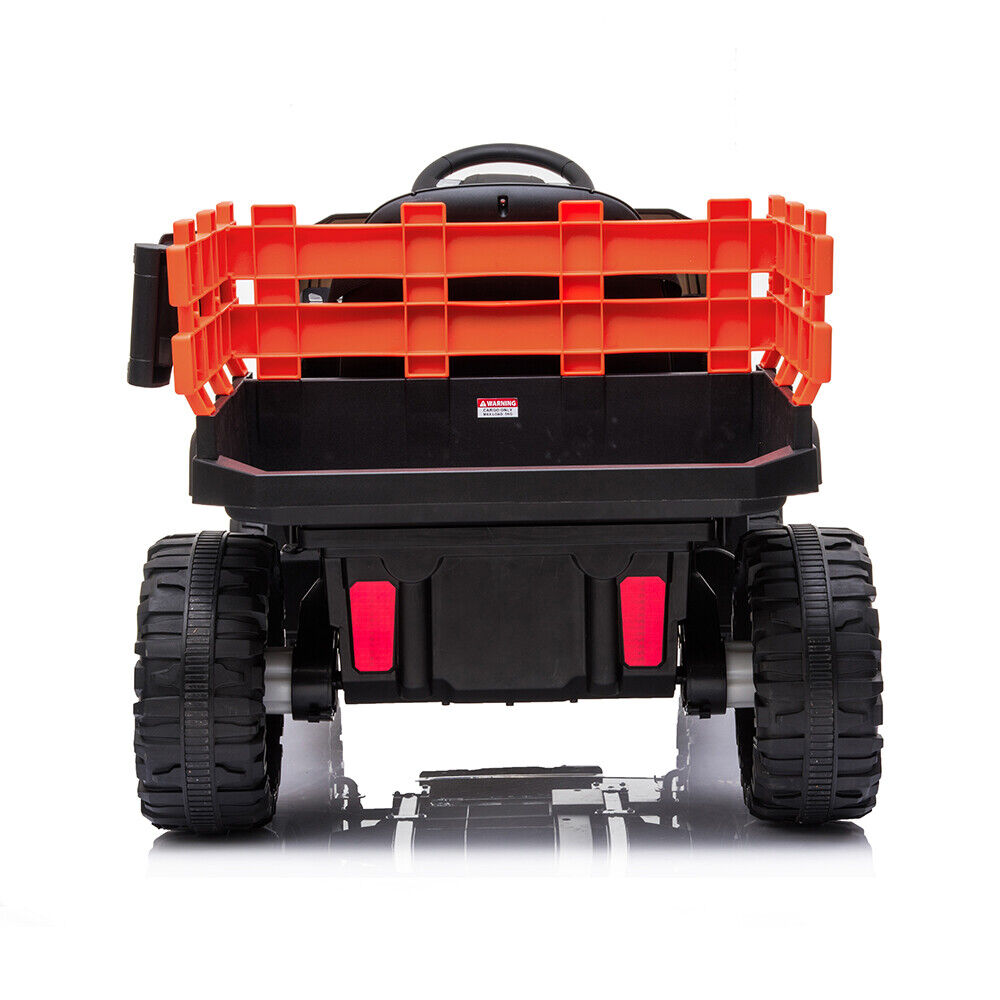 SEGMART 12V Ride-On Tractor Truck with RC Control and Trailer for Kids
