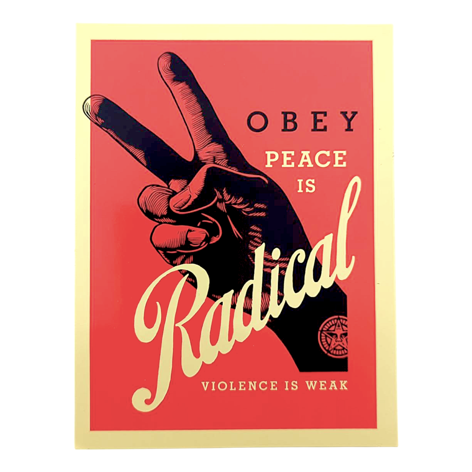 Shepard Fairey Peace is Radical Sticker