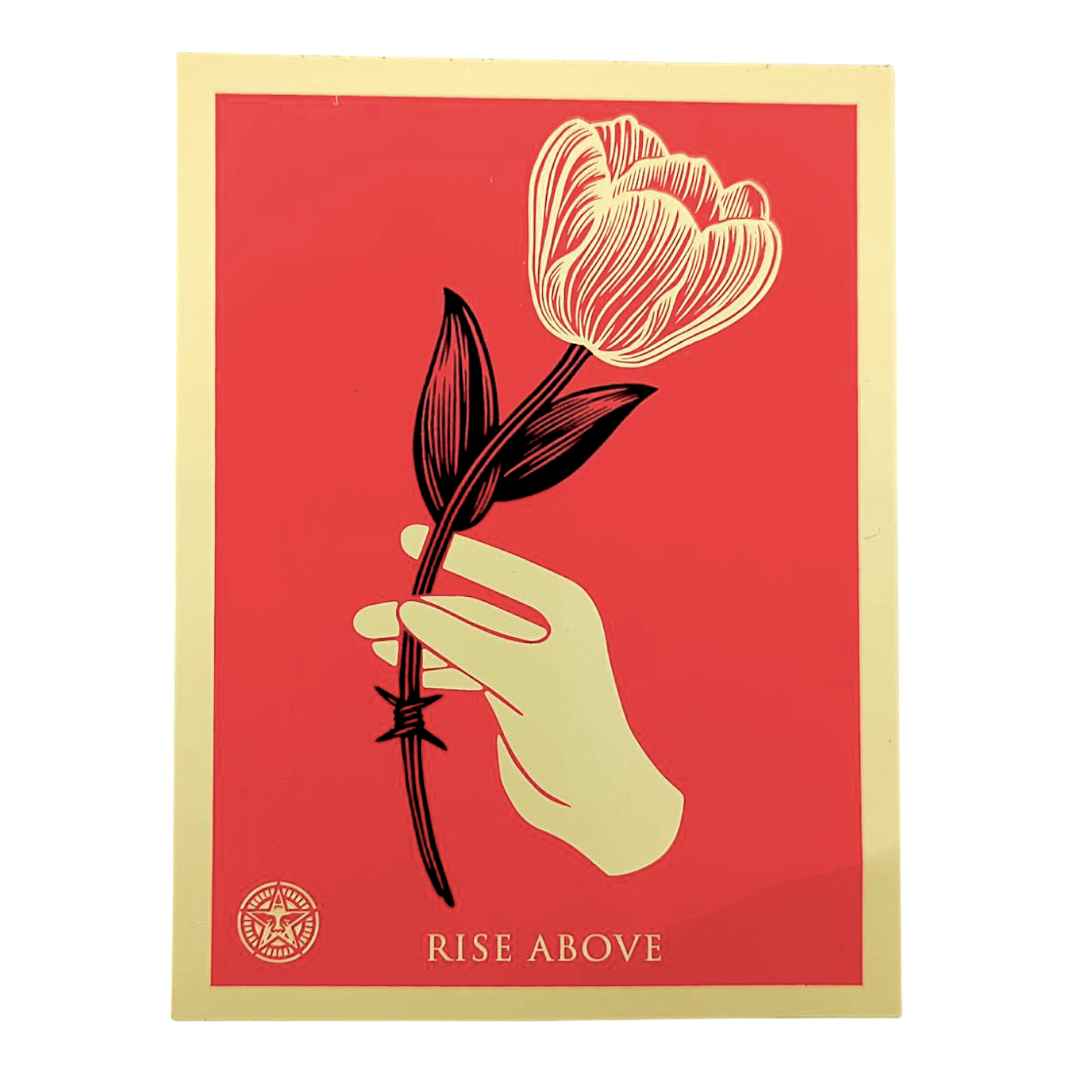 Shepard Fairey Rise Above Sticker