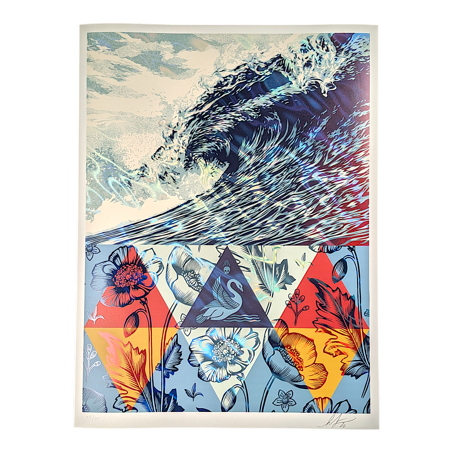 Shepard Fairey "Wave of Distress (Lava Foil)" Print