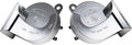 Silvery Chrome Snail Horn with 130dB Loud Dual Electric Car and Train Sounds
