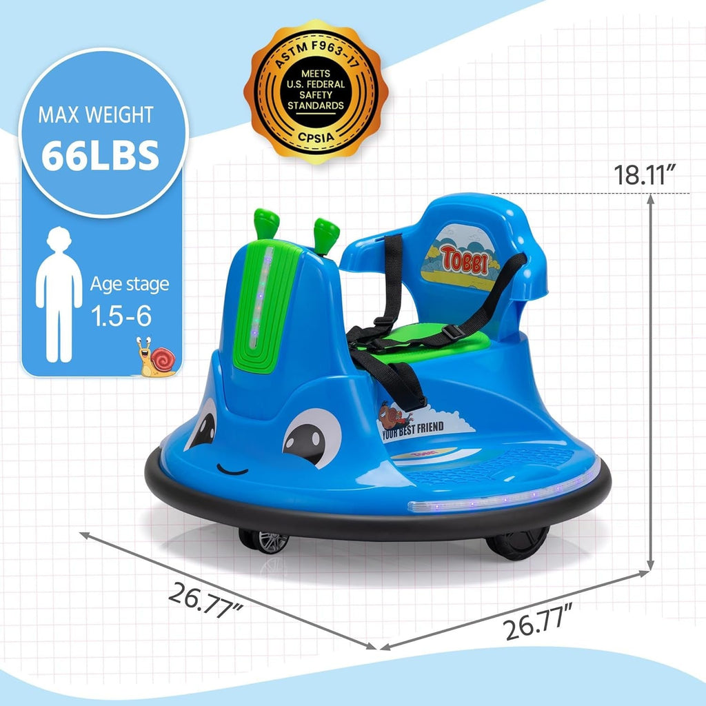 12V Electric Kids Ride-On Bumper Car with Remote Control