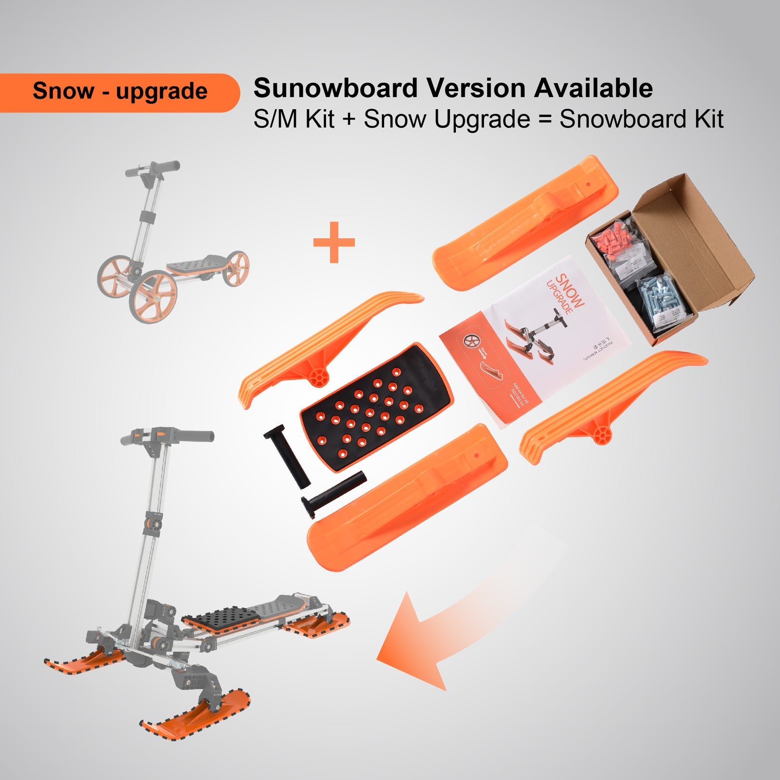 Snow Upgrade Package Compatible with S, M, L Kits and Go-Kart