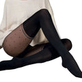 Patterned Microfibre Tights with Lycra (Black)