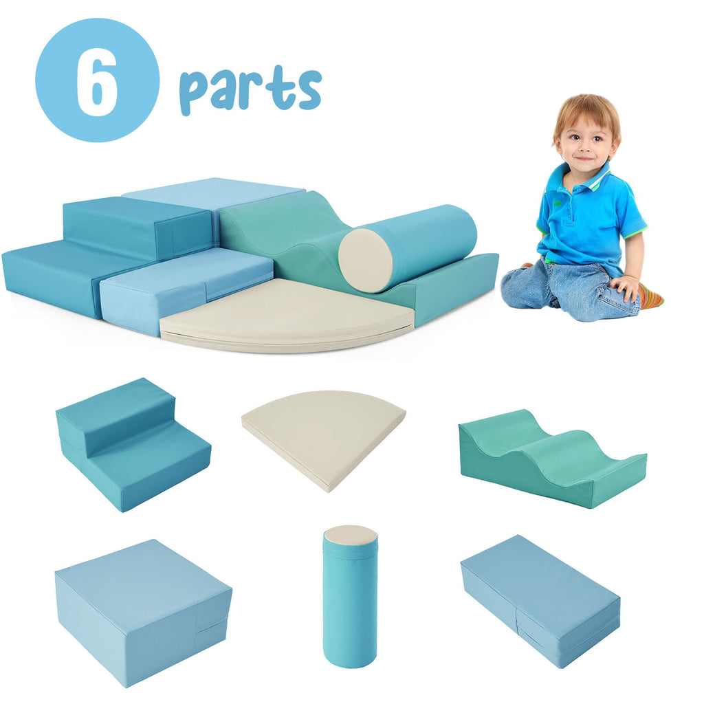 Soft Climb and Crawl Foam Playset 6-in-1 Soft Play Equipment for Kids