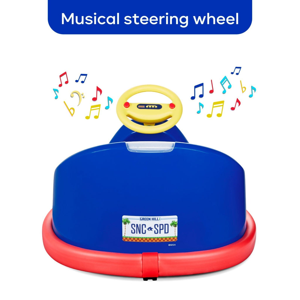 Sonic Hedgehog Electric Bumper Car for Kids 2-Speed 360-Degree Turning