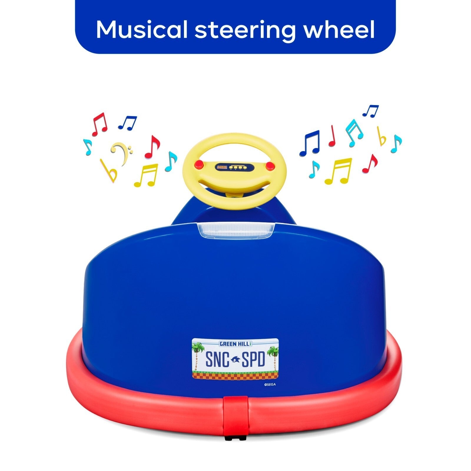 Sonic Hedgehog Electric Bumper Car for Kids 2-Speed 360-Degree Turning