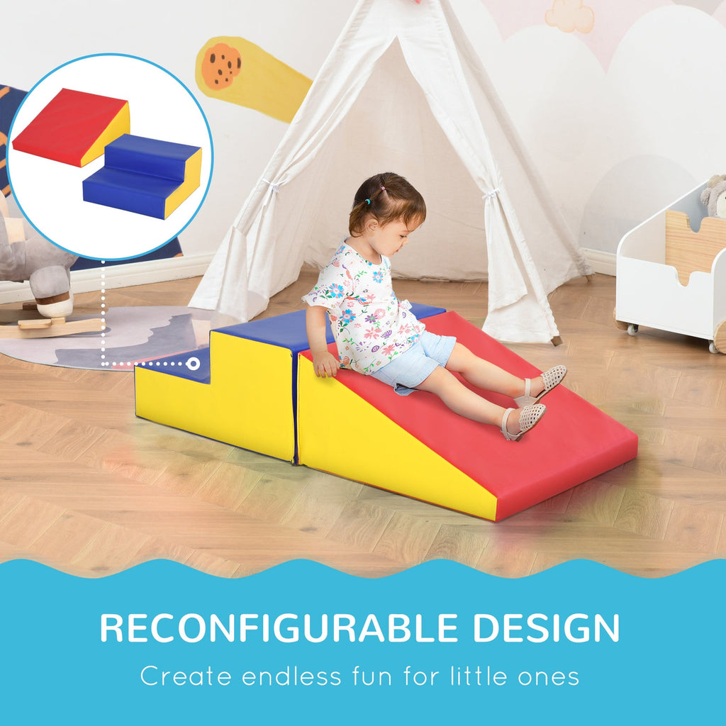 2-Piece Soft Foam Climb and Crawl Activity Playset for Kids