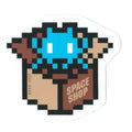 Invader Space Shop Box Sticker