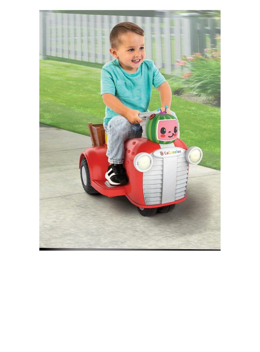 Interactive CoComelon 6V Ride-On Tractor Toy for Kids Ages 1.5-3 Years