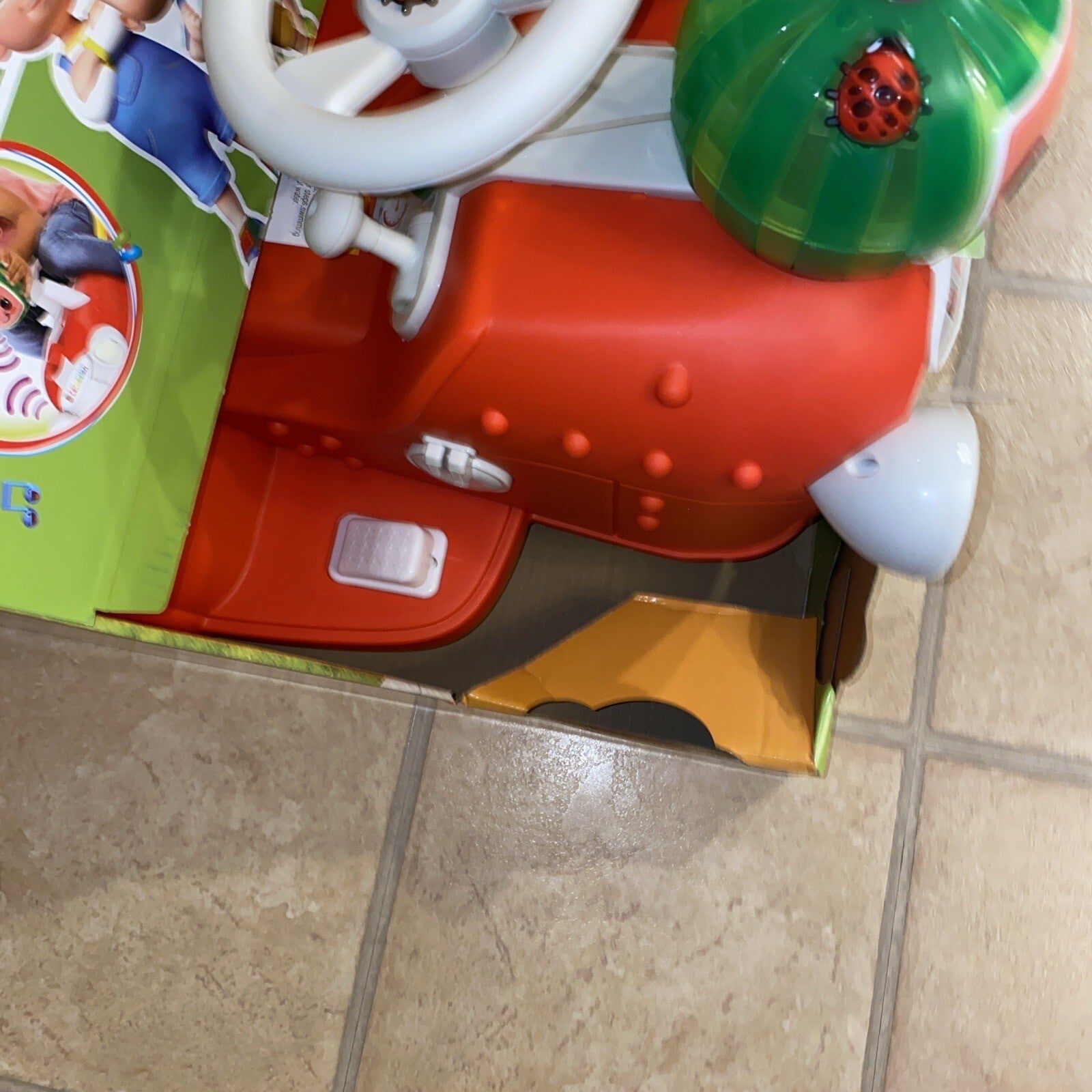 Interactive CoComelon 6V Ride-On Tractor Toy for Kids Ages 1.5-3 Years