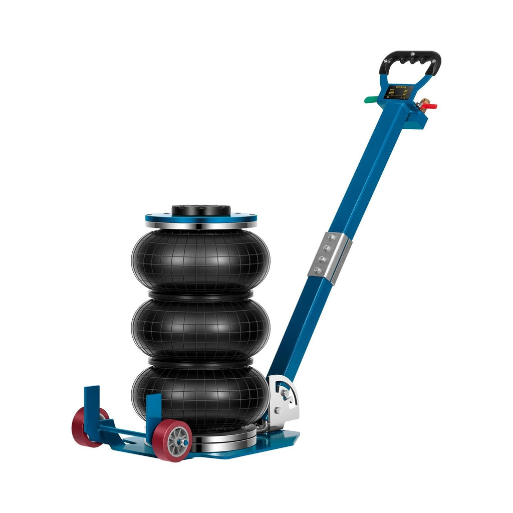 3 Ton Pneumatic Air Bag Car Jack with Wheels and Adjustable Height, 6600 lbs Capacity