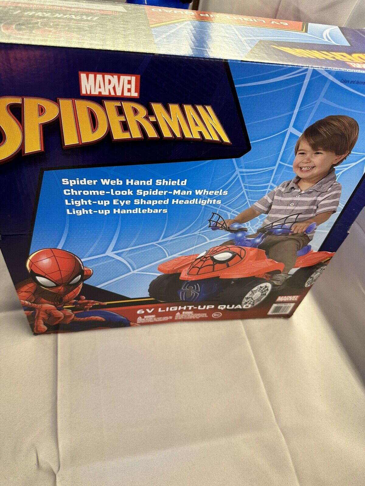 Spider-Man 6V Ride On with Light Up Handle Bars - Brand New in Box!