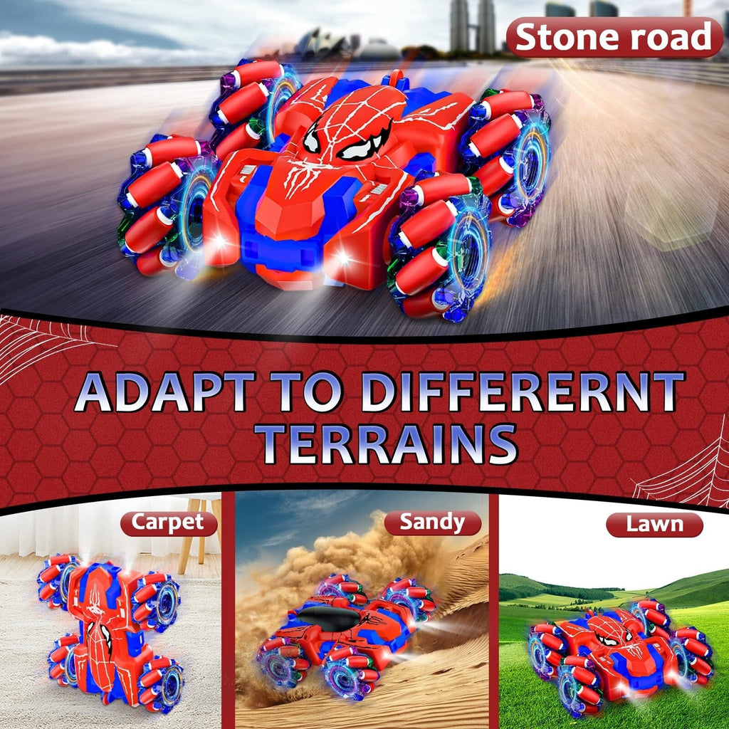 Rechargeable Spider Remote Control Car for Boys with LED Lights