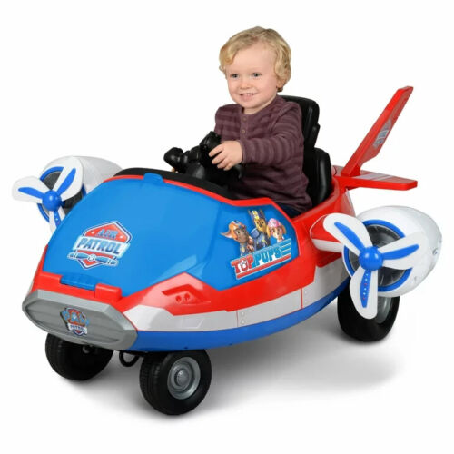 Spinning LED Propellers Ride-On with Storage and Engine Sounds - Paw Patrol Marshall 12V