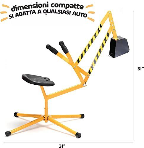 Stargo Sand Digger Kids Excavator Ride on Toy for Outdoor Sandbox Fun